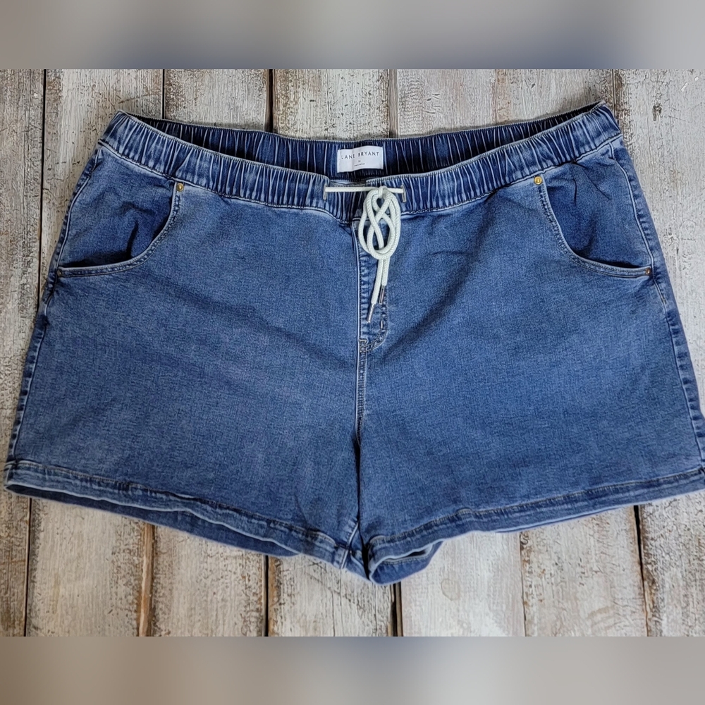 Lane Bryant Pull On Denim Shorts